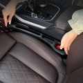 2pc Car Seat Gap Filler Organizer Pu Waterproof Car Seat Gap Plug Strip with 2 Grooves Seat Gap Storage Auto Interior Accessorie.