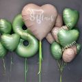 32/40inch Vintage Green Number Balloon Latex Green Balloons Set for Baby Shower s Kids Happy Birthday Party Decorations.