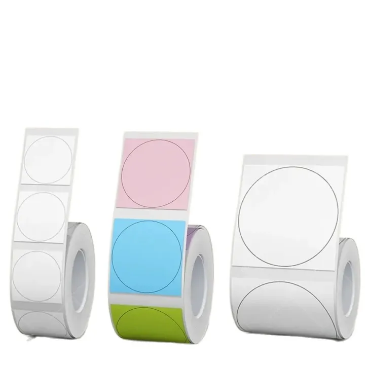 Round Label Printing Sticker Self-adhesive Thermal Waterproof Digital ...