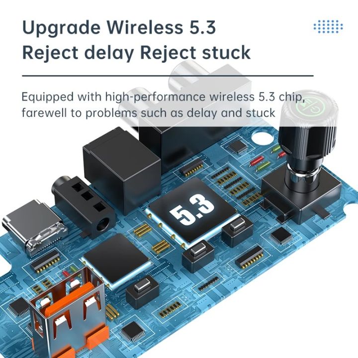 Bluetooth%205.3%20Audio%20Receiver%20Support%20USB%20U-Disk%20Play%20Wireless%20Adapter%20R/L%202%20RCA/3.5MM%20AUX/Optical%20Fiber%20Jack%20For%20Car%20Kit%20Speaker%20-%20Image%204