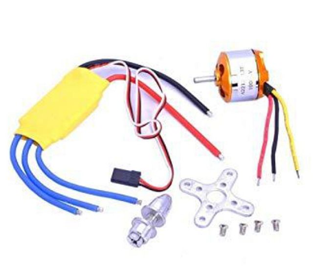 1400kv / 2600kv / 1000kv / 1100kv / 1800kv bldc brushless motor + 40a brushless ESC for making drone plane car boats and many more projects