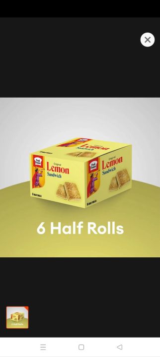 Peek Freans Lemon Sandwich Half Roll