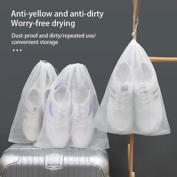 10pcs/20pcs%20Shoes%20Storage%20Bag%20Closet%20Organizer%20Non%20Woven%20Travel%20Portable%20Dust%20Proof%20Pocket%20Clothing%20Classified%20Hanging%20Bags%20-%20Image%202