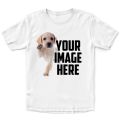Customized White Polyester T-Shirt for Kids. 