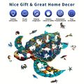 Turtle  Wooden Jigsaw Puzzles for Adults Kids,Animal Shaped Pieces Jigsaw Puzzles Toys with Package,  Christmas  Home Decor. 
