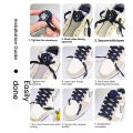 Rotating Button Shoelace Buckle Easy-To-Use Elastic Children's Lazy Automatic No-Tie Thick Rope No-Strap Fixator. 