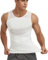 Men Compression Shirts for Men Shapewear Chest Abdomen Control Body Shaper Slimming Undershirt Workout Vest Tank Top.