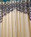 Velvet Curtain Laser Print 2 Pcs – Premium Malai Velvet Heavy Parda for Bedroom & Living Room | Elegant Eyelet Design Window Curtain. 