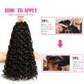 GoGo Curl Crochet hair for Black Women Short Beach Curl Bohemian Crochet Braids Natural Black Deep Wave synthetic hair. 