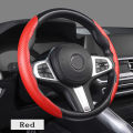 Universal Non-Slip 2 Halves Car Steering Wheel Cover Carbon Fiber Silicone Booster Cover Auto Anti-skid Accessories. 