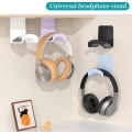 Universal Headphone Stand Adhensive Plastic Wall Mount Hanger Under Desk Headset Rack Holder Support for Gaming Earphone Bracket.