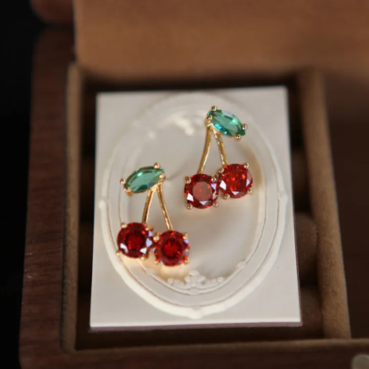 2024%20Red%20Zircon%20Cherry%20Leaf%20Stud%20Earrings%20Women%20Piercing%20Jewelry%20For%20Fashion%20Crystal%20Dangle%20Party%20Prom%20Birthday%20Wedding%20%20-%20Image%205