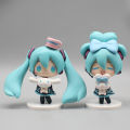 Hatsune Miku Anime Figurine Holding Cinnamoroll Bean Eyed Kawaii Tabletop Decorations Action Figures Doll Model Children ToyGift. 