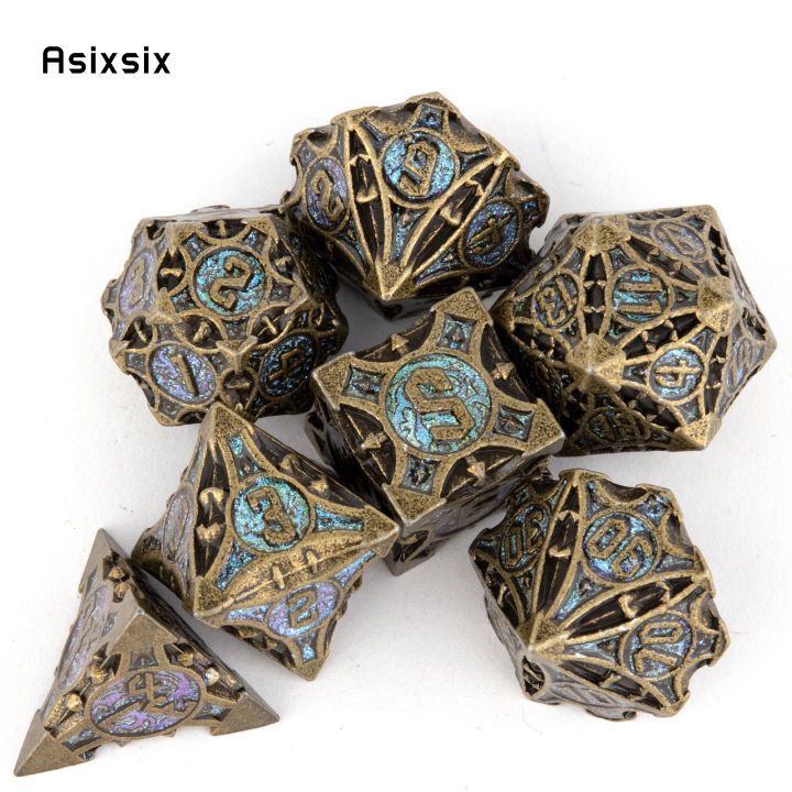 7%20Pcs%20Copper%20Blue%20Metal%20Dice%20Solid%20Metal%20Polyhedral%20Dice%20Set%20Suitable%20for%20Role-Playing%20RPG%20%20%20%20Board%20Game%20Card%20Game%20-%20Image%203