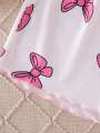 Summer collection of fashionable home clothes for girls, elegant and sweet bow camisole vest shorts for outdoor leisure..
