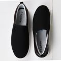 New Trendy Black Color Korean Canvas Sneakers Shoes for Men Slip On Casual Shoes. 