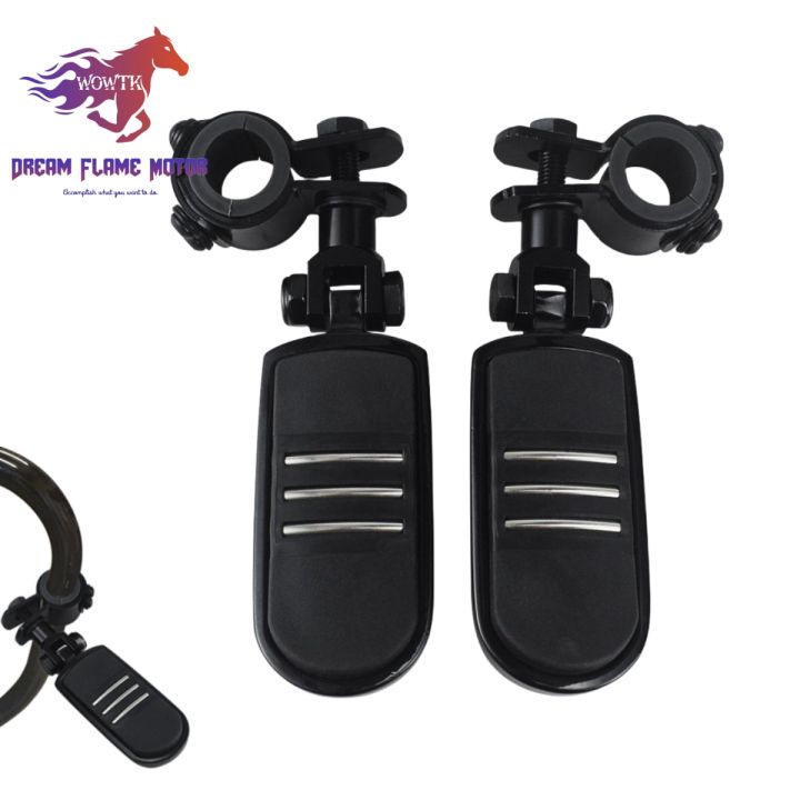 Motorcycles1-1/4" Bars Highway FootPegs Mount Clamp Footrest Pedal moto accessories For Harley Street Glide Road King Electra