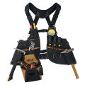 Leather Tool Vest for Men – Adjustable 37-Pocket Work Vest for Electricians, Carpenters, and Construction Workers. 