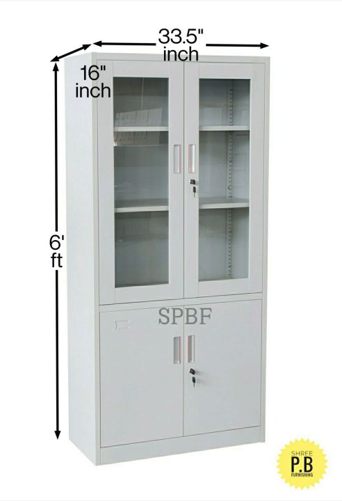Grey%20Steel%20Glass%20File%20Cabinet%20for%20Home/Office%20Use%20-%20Image%203