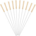 BBQ Barbecue Clip set Skewers 30cm Stainless steel + wood Needle Utensil rust resistant Pins BBQ Accessories Outdoor.