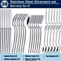 30-piece stainless steel western tableware set cross-border selling 6 people with high-grade silver steak knife and fork set..