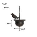 Creative Birds On Cups Metal Rain Chain Rain Catcher Gutter Roof Rainwater Catcher Chain Drainage Downspout Tool Outdoor Decor.