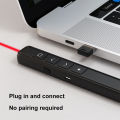 PPT Laser Flip Pen Office Teaching Projector Presentation Remote Control 2.4GHz Wireless Presentation Clicker USB PPT Flip Pen. 