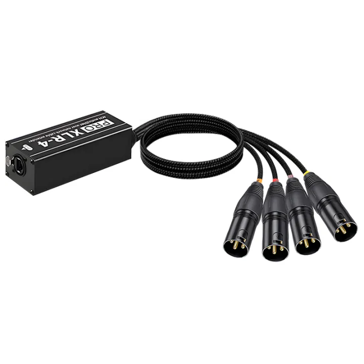 RJ45 CAT5 with Shielded to 4 Channel 3Pin XLR Male/Female Connector ...