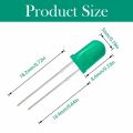 50-100Pcs 5mm Led Diode Bright Multicolor Individual Light Emitting Diodes Assortment Mini Green/Blue/Yellow/Orange/White Lamps. 