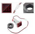 Digital Panel Volt Amp meter 2in1 AC 220V 50V to 500V Load 100A 22mm LED Current Indicator light Voltage Ampere Meter Mini Volt Amp monitor Square Shape AC Voltage Meter MultiColor. 