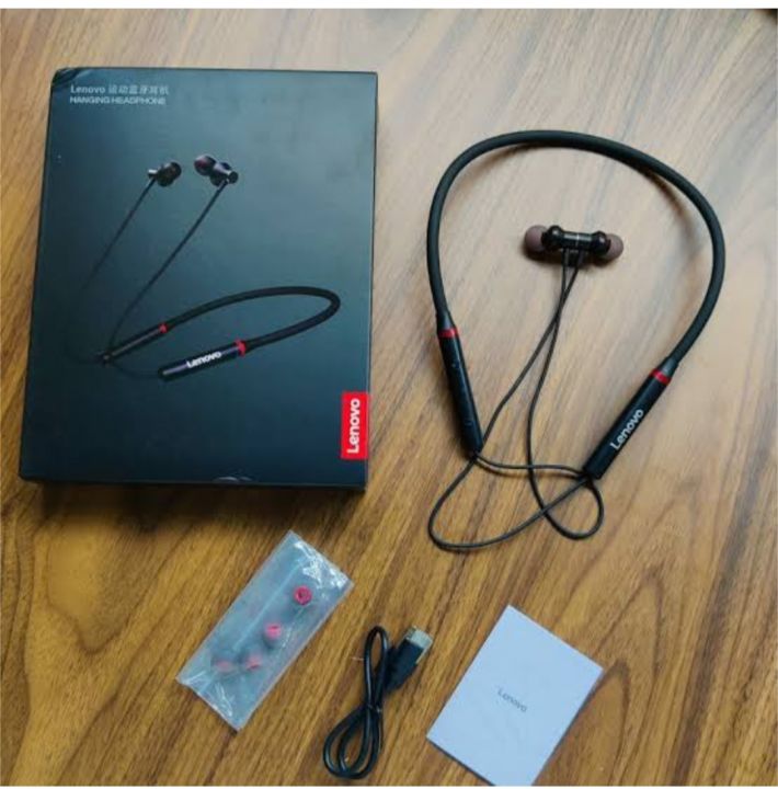 Lenovo QE08 Bluetooth 5 Magnetic Neckband IPX5 Waterproof Sports Noise Canceling Mic