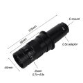 New 0.7X~4.5X Magnification 130X 180X 150X Adjustable Zoom C Mount Lens 25mm For HDMI VGA USB Industry Video Microscope Camera. 