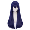 Deep blue long straight hair Active-style wig Sonoda Kai Cosplay Synthetic fiber Halloween party wig. 