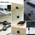 Magnetic Cable Clips Cable Smooth Adjustable Cord Holder Under Desk Cable Management Wire Keeper Cable Organizer Holder. 