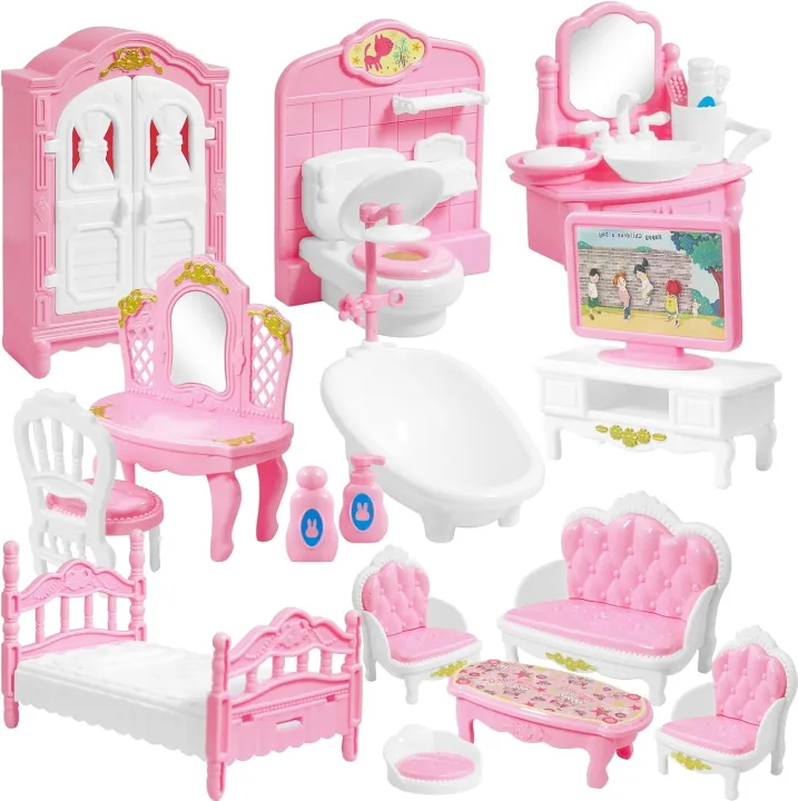 Dollhouse%20Furniture%20Set%20Accessories%20Doll%20House%20Mini%20Furniture%20Pretend%20Play%20Bedroom%20Living%20Room%20Bathroom%20Kitchen%20Kids%20Birthday%20-%20Image%203