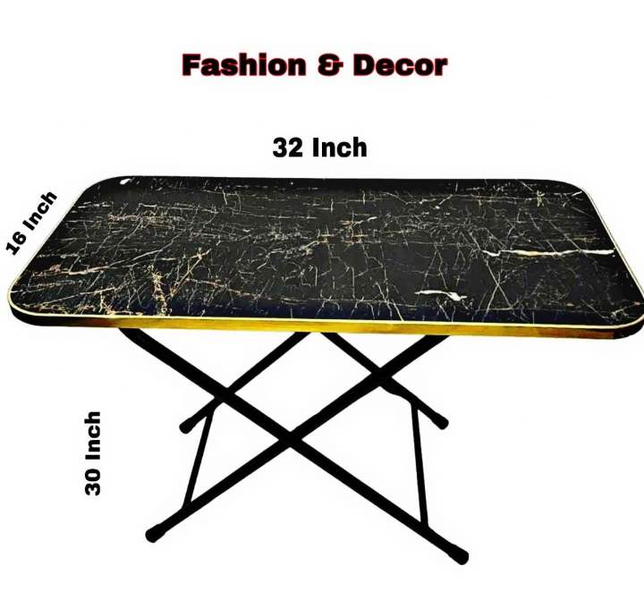 Modern Folding Table |Cofee Table | Computer Table | For Kitchen, Living Room and Bed Room Rectangle Shape Round Shape |  Folding Table Dining Table and Study Table Wooden Top metal Frame
