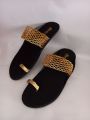 Slippers for women Beauty handmade slides black and gold srilanka made comfort for your foot. 