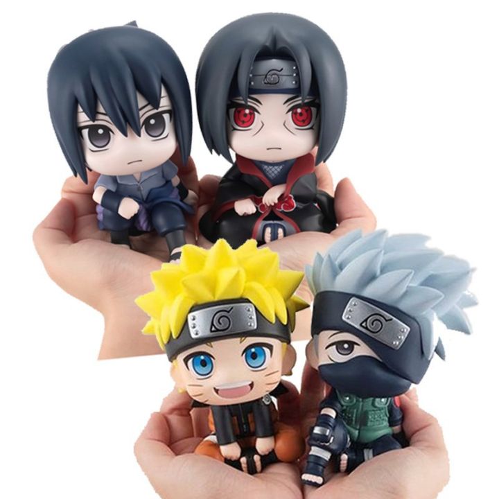 New 9cm Naruto Anime Figure Uzumaki Naruto Kakashi Uchiha Sasuke Itachi Cute Toys Q Figurals Action Figurine Model