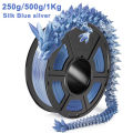 250g 500g 1Kg Dual Color PLA Silk Blue silver 2 Colours 3D Printer Filament Silk Blue silver 1.75mm 3D Printing Pla Material. 