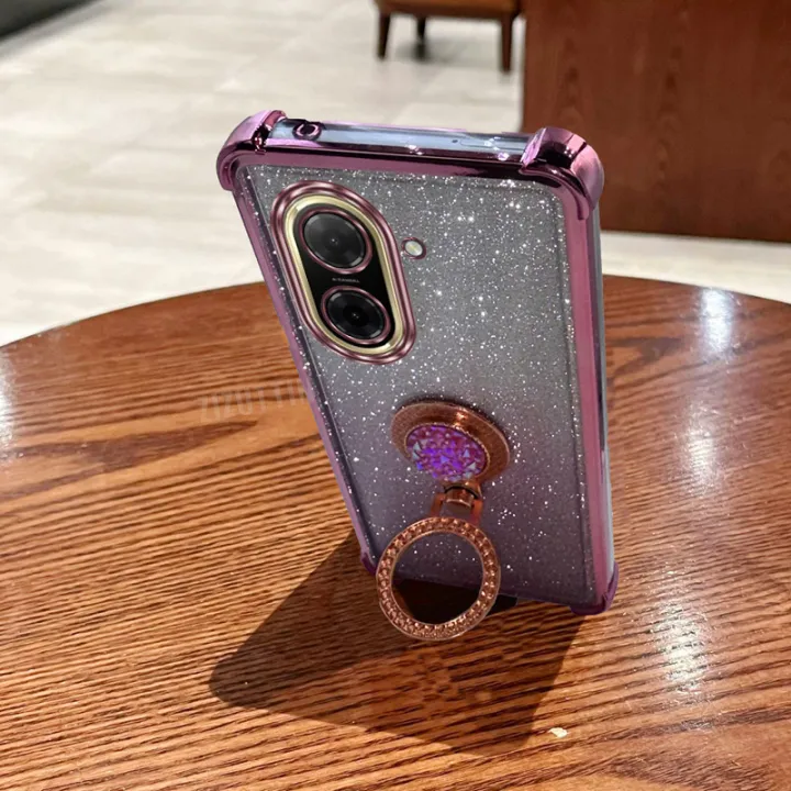 Gorgeous%20Round%20Jewelry%20Glitter%20Luxury%20Ring%20Phone%20Holder%20Case%20On%20For%20%20Redmi%20A5%204G%20Girl%20Woman%20Used%20Anti-knock%20Stand%20Cover%20-%20Image%203