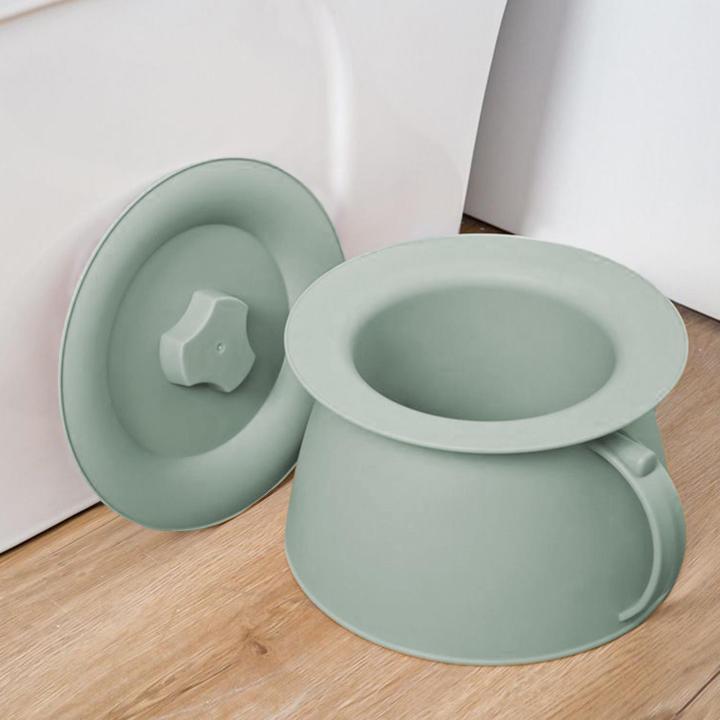 Chamber Pot 1.5L Portable Urine Potty With Lid And Handle Bedpans Potty for Wife Son Husband Friends Daughter Women Teens Family