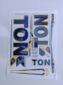 New 3D 2024 Latest TON Blue Edition Top Quality Cricket Bat Sticker For Professional Players. 