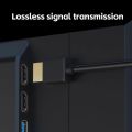 Ultra Thin HDTV Cable OD 3.2mm 4K@60hz Light-weight Portable 1FT Short Thin Flexible Thin HDMI 2.0 Coiled. 