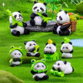 4Pcs New Panda Figurine Diy Home Kawaii Room Decor Miniature Fairy Garden Decoration Accessories Modern Children's Birthday  home decoration item. 