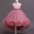 customize ruffles flower frock for girls. 