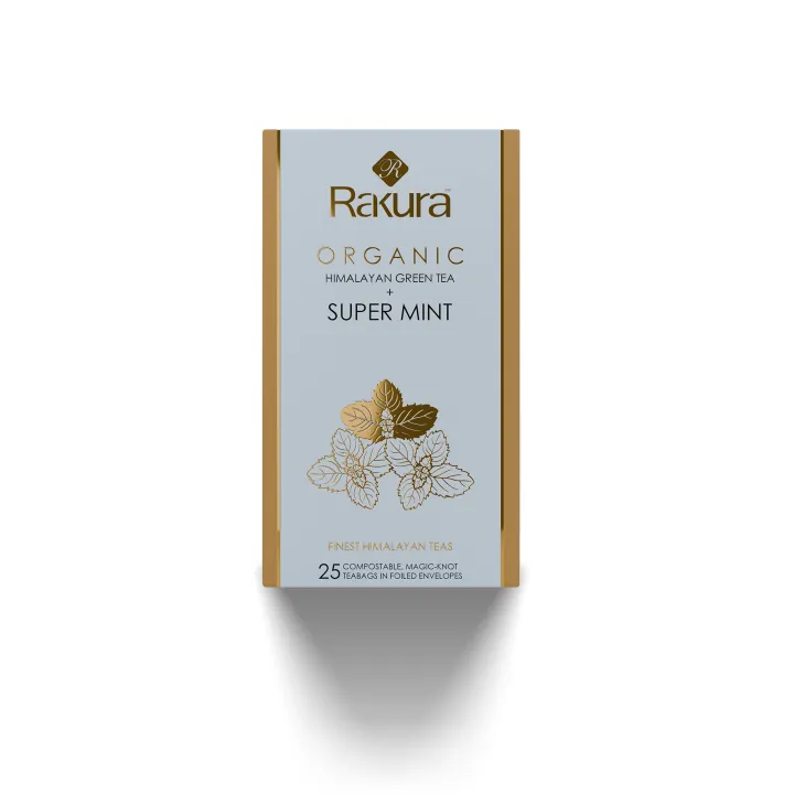 Rakura Organic Himalayan Green Tea + Super Mint (Premium Spearmint ...
