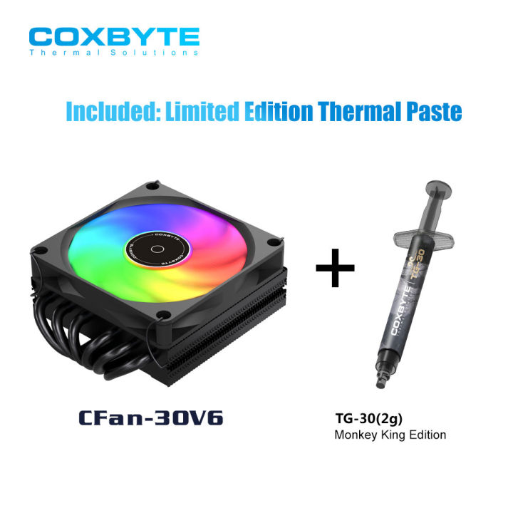 COXBYTE%20CPU%20Cooler%20ITX%204Pin%20PWM%20RGB%206%20Heat%20Pipes%20CPU%20Air%20Cooler%20For%20AMD%20AM4/5%20Intel%20LGA1700%201150%201155%201200%20Processor%20Cooling%20Fan%20-%20Image%207