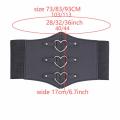 One waist cinching, chest cinching, elastic, wide waistband, three heart-shaped buckles for decoration, versatile for daily use,.