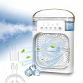Air Cooler Fan 3 in 1 Mini Portable Fan Humidifier with 7 Colors LED Light Air Conditioner Cooler Water Cooling. 