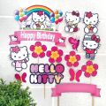 Hello Kitty Theme Printable Picture Cake Topper Pack for To Decorate the Cake. 